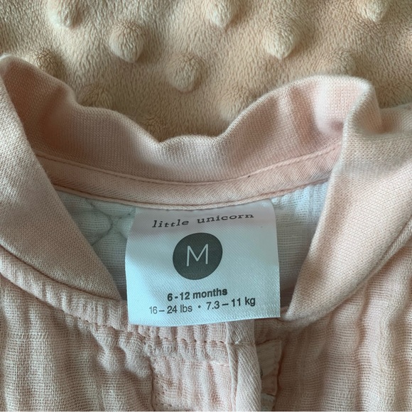 Little unicorn quilted Floral Pink and White Kids sleep sack Pajamas - Picture 5 of 6